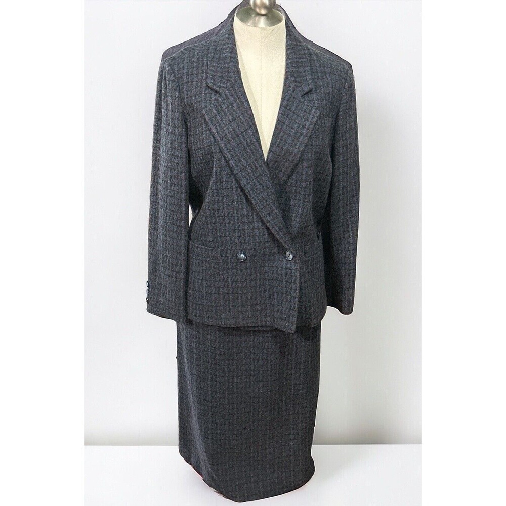 Vintage Kirkland Hall Women’s Skirt‎ Suit 100% Wool Union USA Size 10 EUC